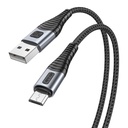 USB na Micro USB kabel Vipfan X10, 3A, 1.2m, pleten (crni)