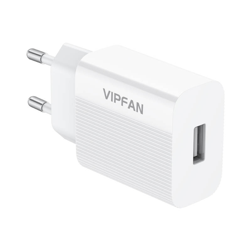 Mrežni punjač Vipfan E01, 1x USB, 2.4A + Lightning kabel (bijeli)