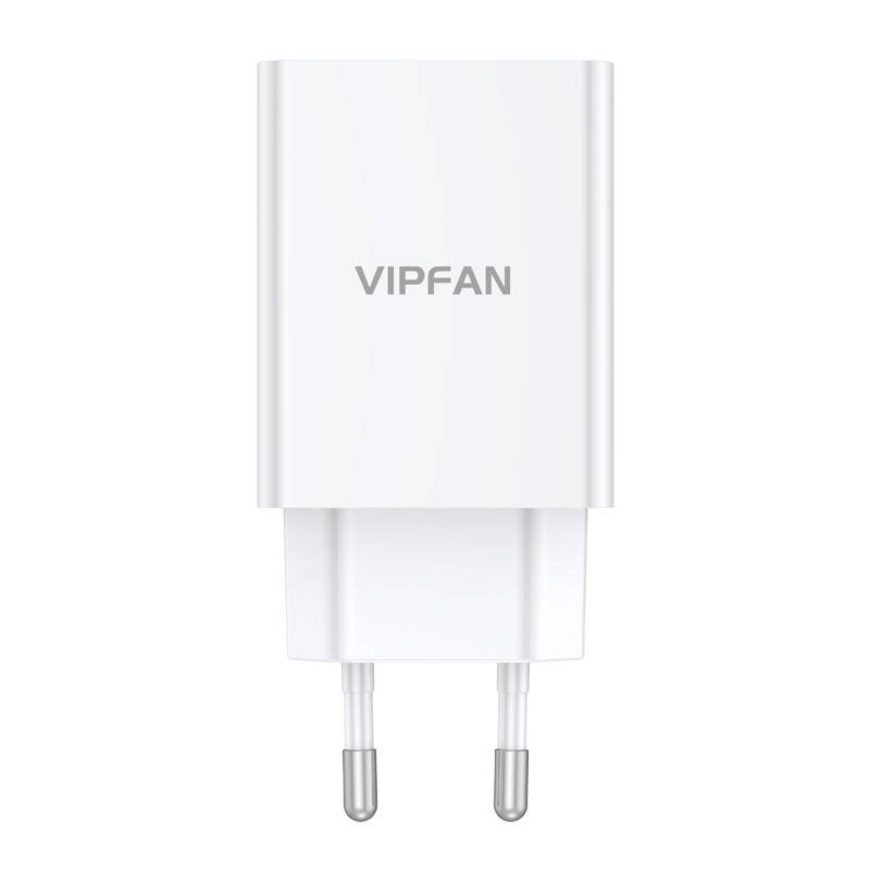 Zidni punjač Vipfan E03, 1x USB, 18W, QC 3.0 + USB-C kabel (bijeli)