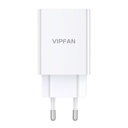 Zidni punjač Vipfan E03, 1x USB, 18W, QC 3.0 + USB-C kabel (bijeli)