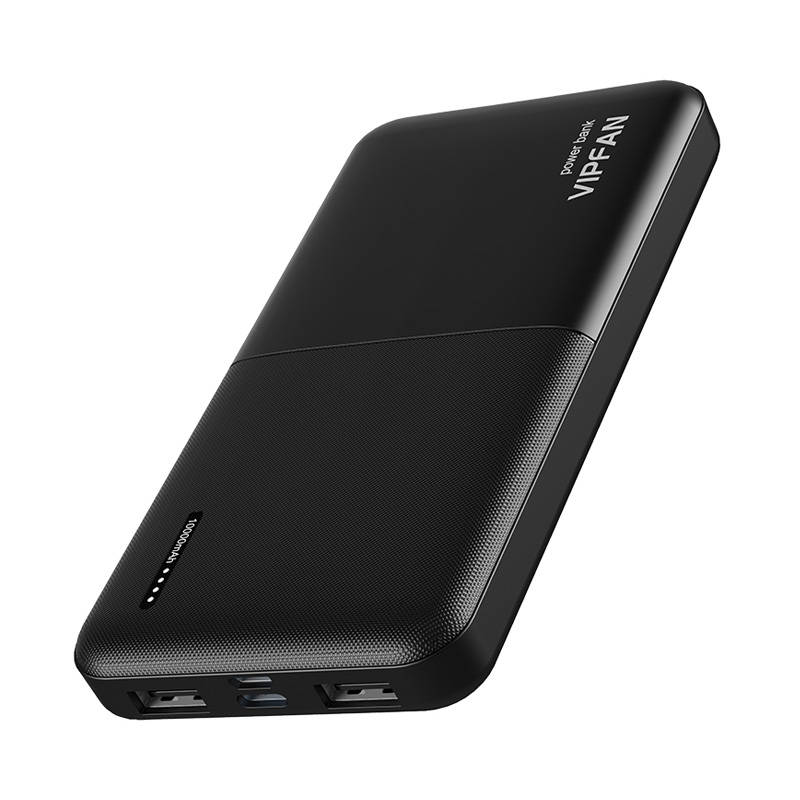 Powerbank Vipfan Ultra-Thin F04 10000mAh, 2x USB (crni)