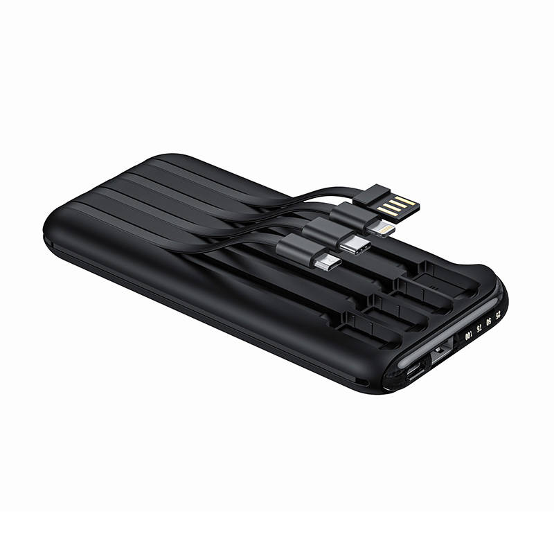 Powerbank Vipfan F10 10000mAh + 4-u-1 kabel (crni)