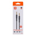 Mini jack 3.5mm AUX kabel Vipfan L04 1m, pozlaćen (crni)