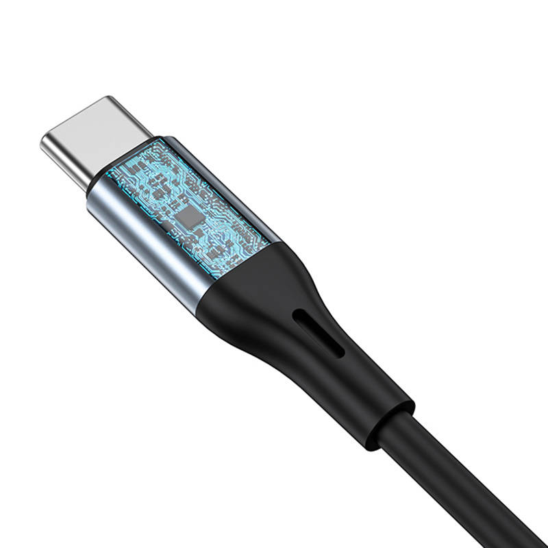 Kabel Vipfan L06 USB-C na mini jack 3.5mm AUX, 1m (sivo)