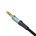 Kabel Vipfan L11 mini jack 3.5mm AUX, 1m, pozlaćen (sivo)