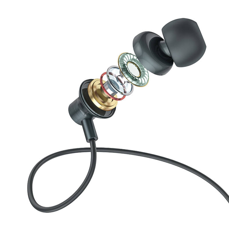 Žičane in-ear slušalice Vipfan M07, 3,5 mm (sive)