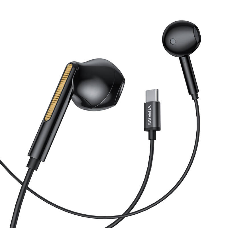 Žičane in-ear slušalice Vipfan M11, USB-C (crne)