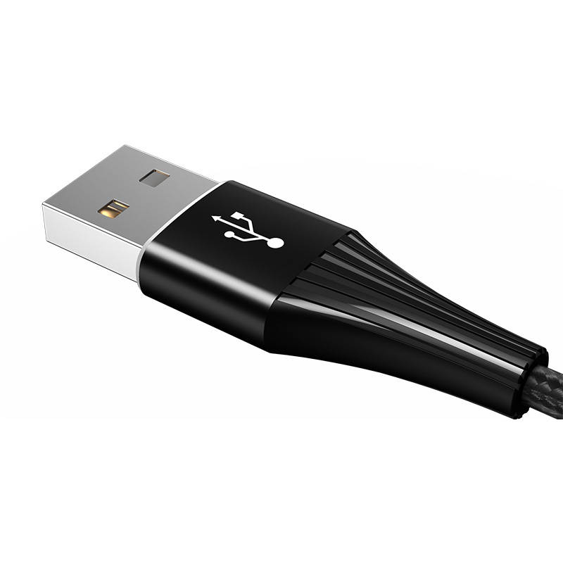 USB kabel Vipfan X16 3w1 USB-C/Lightning/Micro 66W 3.5A (czarny)