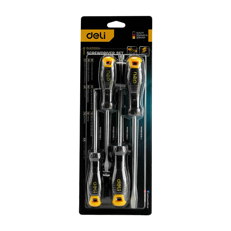 Set odvijača Deli Tools EDL620004, s magnetom, 4 komada