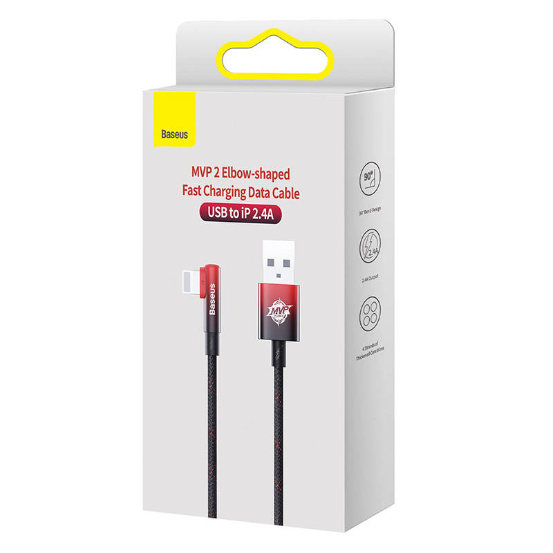 Baseus MVP 2 Lightning 1m 20W kabel - (crno-crveni)