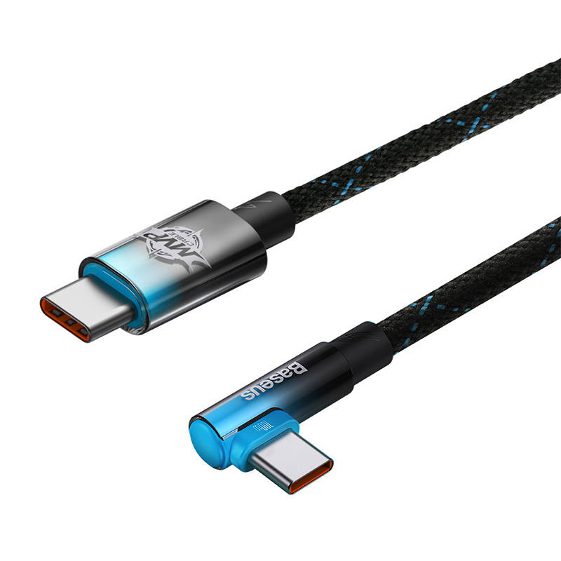 Baseus MVP2 USB-C na USB-C kabel, 100 W, 1 m (crno / plavo)