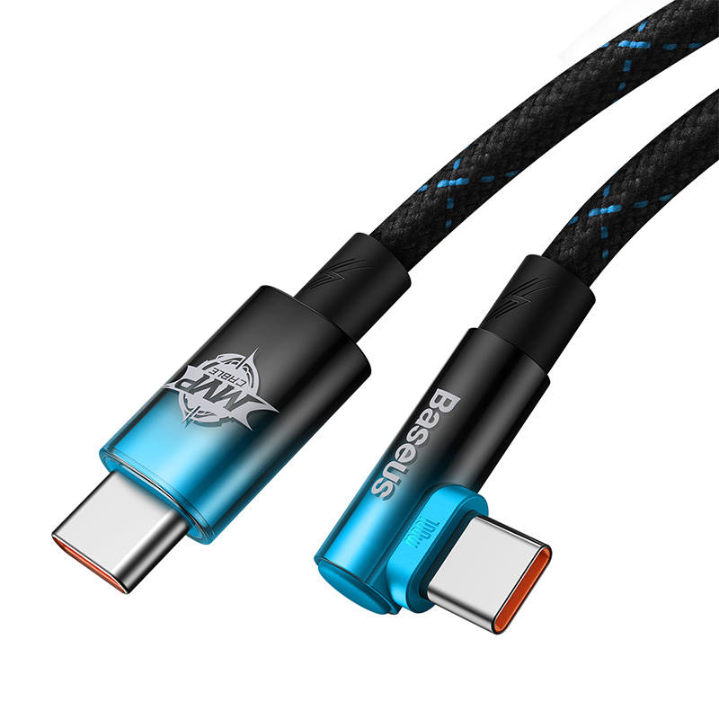 Baseus MVP2 USB-C na USB-C kabel, 100 W, 1 m (crno / plavo)