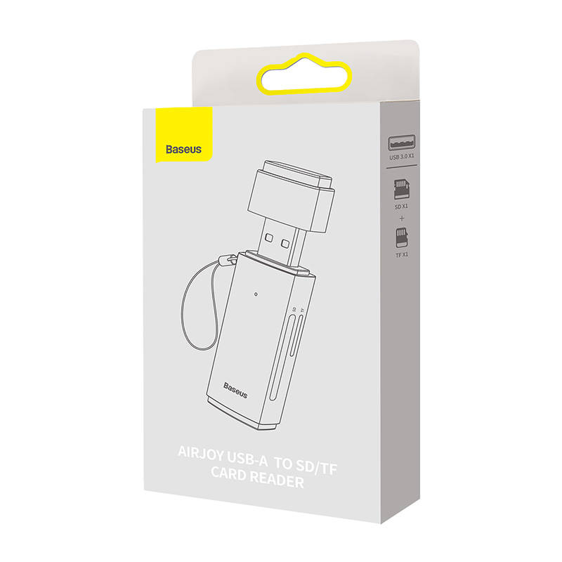 Baseus Lite Series SD/TF čitač memorijskih kartica, USB (sivo)