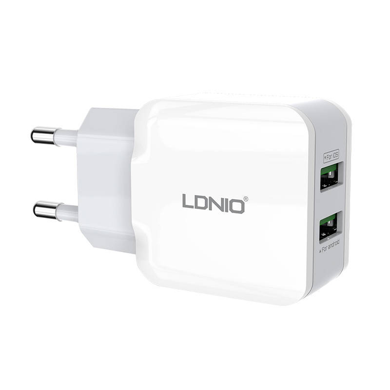 Zidni punjač LDNIO A2202, 2x USB, 12W (bijeli)