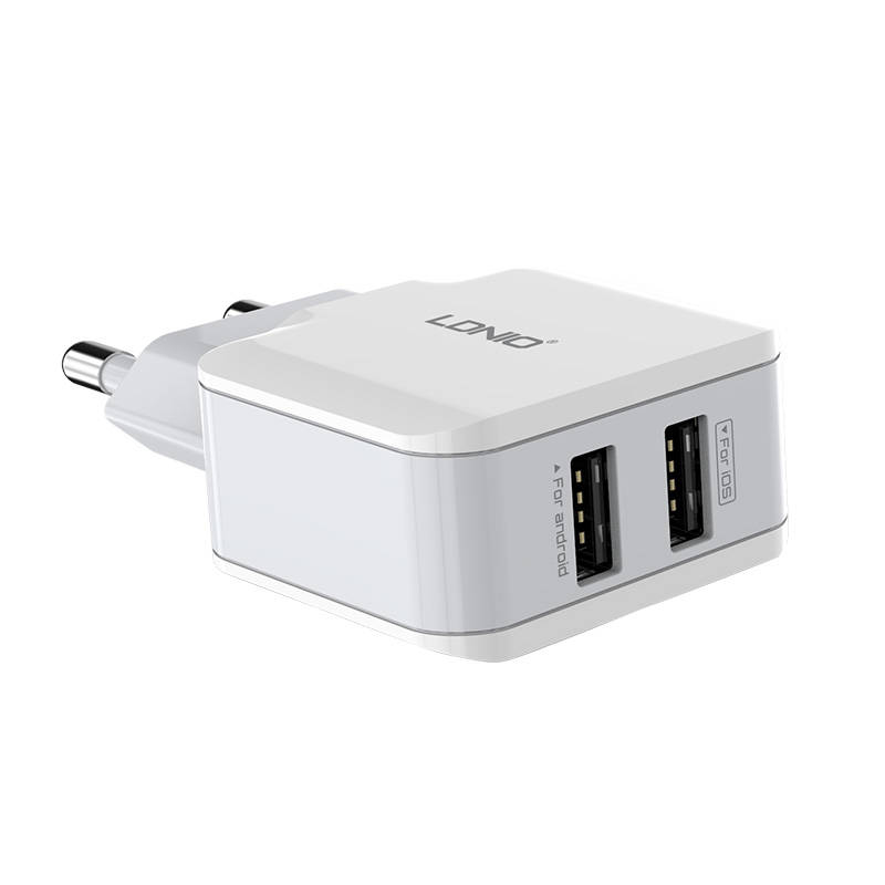 Zidni punjač LDNIO A2202, 2x USB, 12W (bijeli)