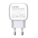 Zidni punjač LDNIO A2313C, USB + USB-C, PD + QC 3.0, 20W (bijeli)