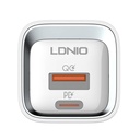 Zidni punjač LDNIO A2318C, USB + USB-C, PD + QC 3.0, 20W (bijeli)