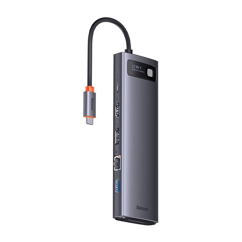 Hub USB-C 12u1 Baseus Metal Gleam Series Grey