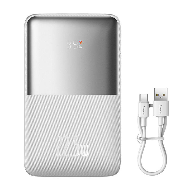 Powerbank Baseus Bipow Pro 20000mAh, 2xUSB, USB-C, 22.5W (bijeli)