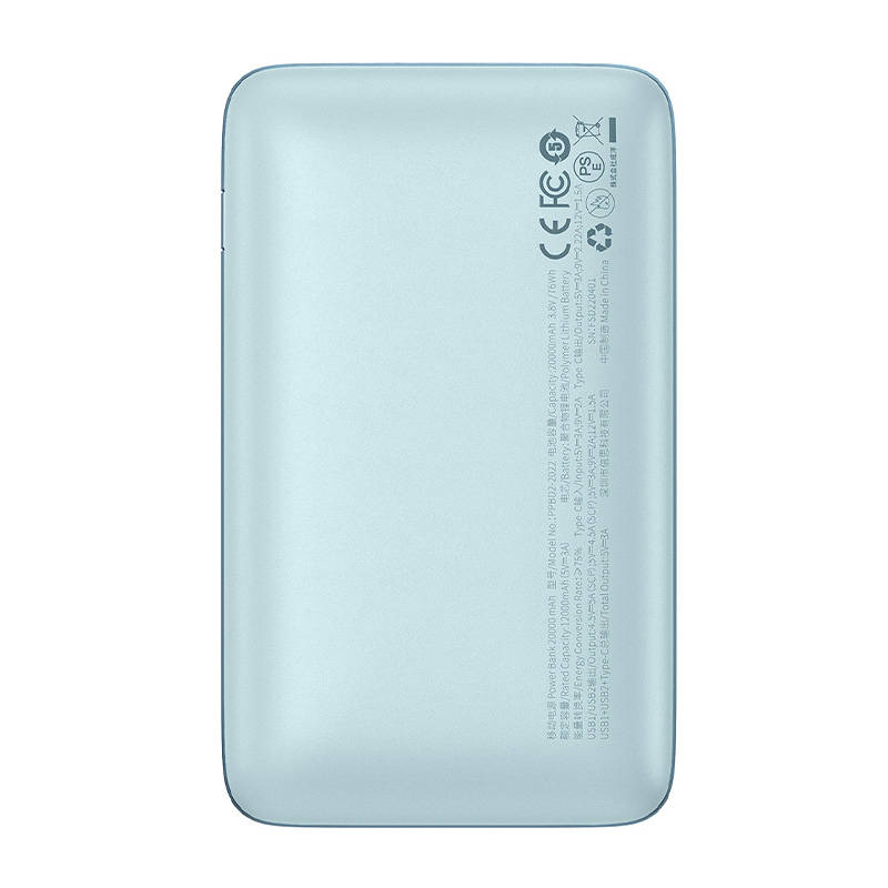 Powerbank Baseus Bipow Pro 20000mAh, 2xUSB, USB-C, 22,5W (plavi)