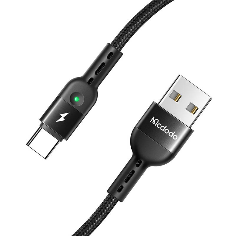 USB opružni kabel na USB-C Mcdodo Omega CA-6420 1,8 m (crni)