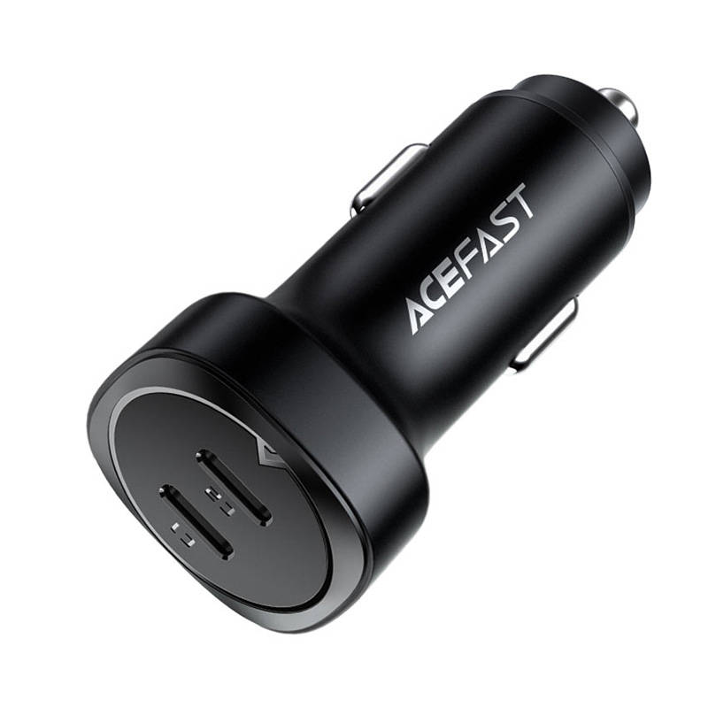 Auto punjač Acefast B2, 72W, 2x USB-C (crni)