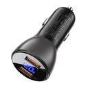 Auto punjač Acefast B7, 45W, 2x USB, sa zaslonom (crni)