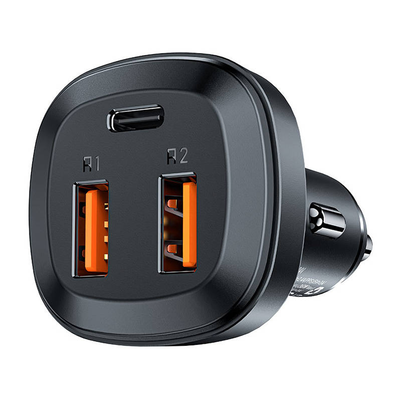 Auto punjač Acefast B9, 66W, 2x USB + USB-C (crni)