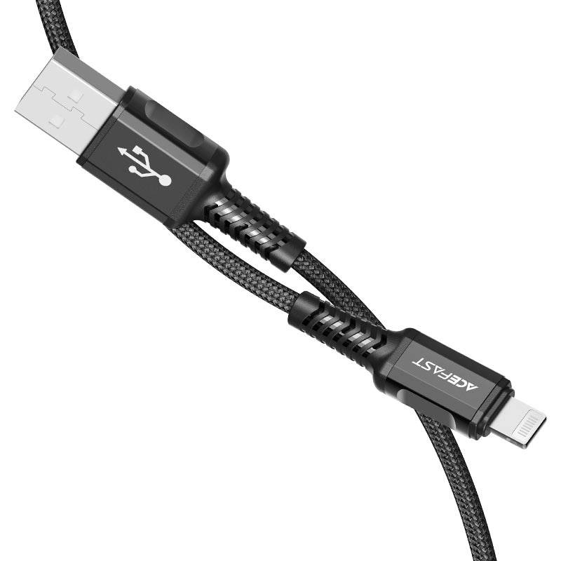 Kabel USB na Lightning Acefast C1-02, 1,2 m (crni)