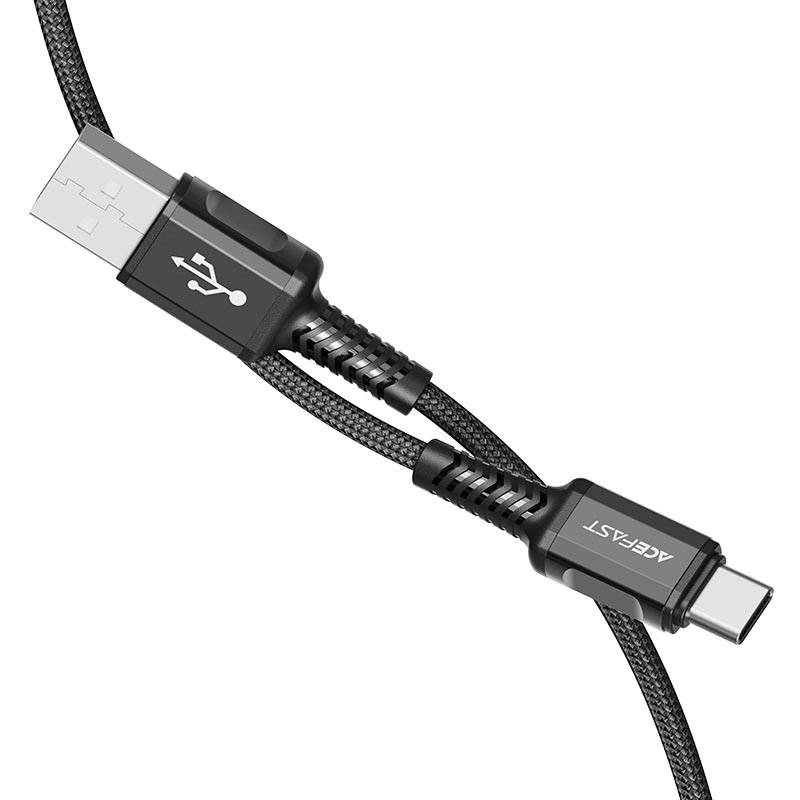 Kabel USB do USB-C 1.2m Acefast C1-04 (crni)