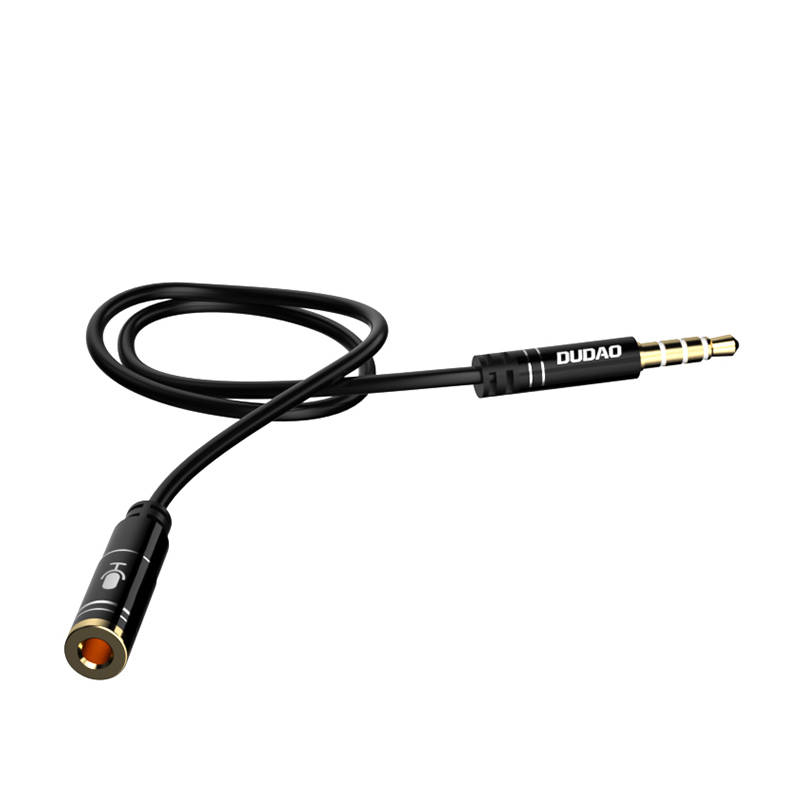 Audio produžni kabel Dudao L11S 3,5 mm AUX, 1 m (crni)