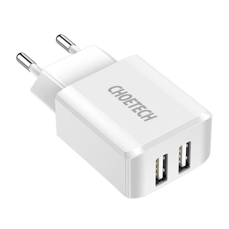 Punjač Choetech C0030, 2A, 2x USB (bijeli)