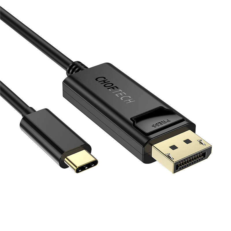 USB-C to Display Port kabel Choetech XCP-1801BK, jednosmjerni, 4K, 1,8 m (crni)