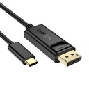 USB-C to Display Port kabel Choetech XCP-1801BK, jednosmjerni, 4K, 1,8 m (crni)