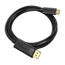 USB-C to Display Port kabel Choetech XCP-1801BK, jednosmjerni, 4K, 1,8 m (crni)