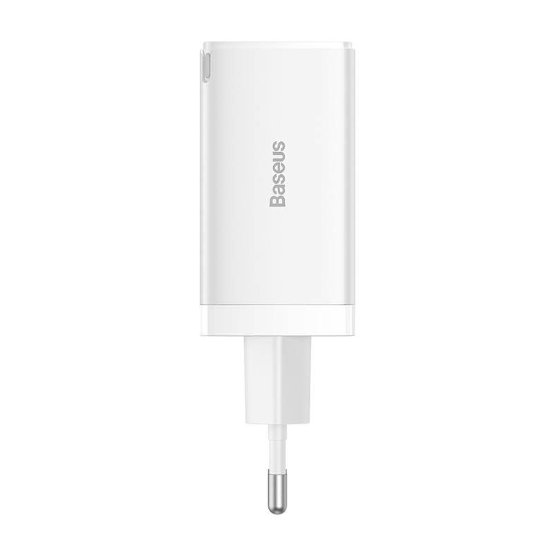 Zidni punjač Baseus GaN5 Pro 2xUSB-C + USB, 65W (bijeli)