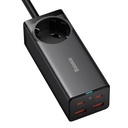 Baseus GaN3 Pro zidni punjač / Powerstrip 2xUSB + 2xUSB-C + AC, 100W (crni)