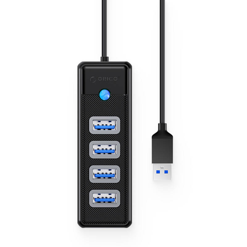 Orico Hub adapter USB na 4x USB 3.0, 5 Gbps, 0,15 m (crni)