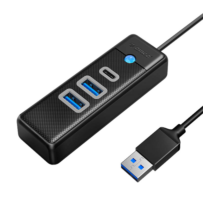 Orico Hub adapter USB na 2x USB 3.0 + USB-C, 5 Gbps, 0,15 m (crni)