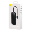 Hub 5u1 Baseus AcmeJoy serija USB-C na 2xUSB 3.0 + USB 2.0 + USB-C PD + RJ45 (tamno sivi)