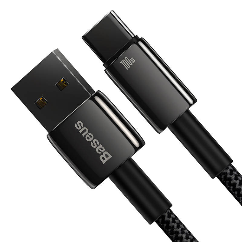 Baseus Tungsten Gold kabel USB na USB-C, 100W, 1m (crni)