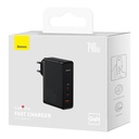 Zidni punjač Baseus GaN5 Pro 2xUSB-C + USB, 140W (crni)