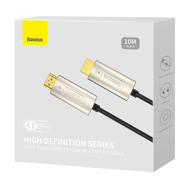 HDMI na HDMI Baseus High Definition kabel 10m, 4K (crni)