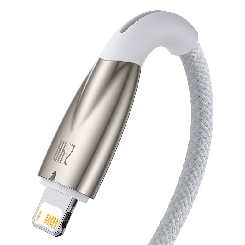 USB kabel za Lightning Baseus Glimmer Series, 2.4A, 1m (bijeli)