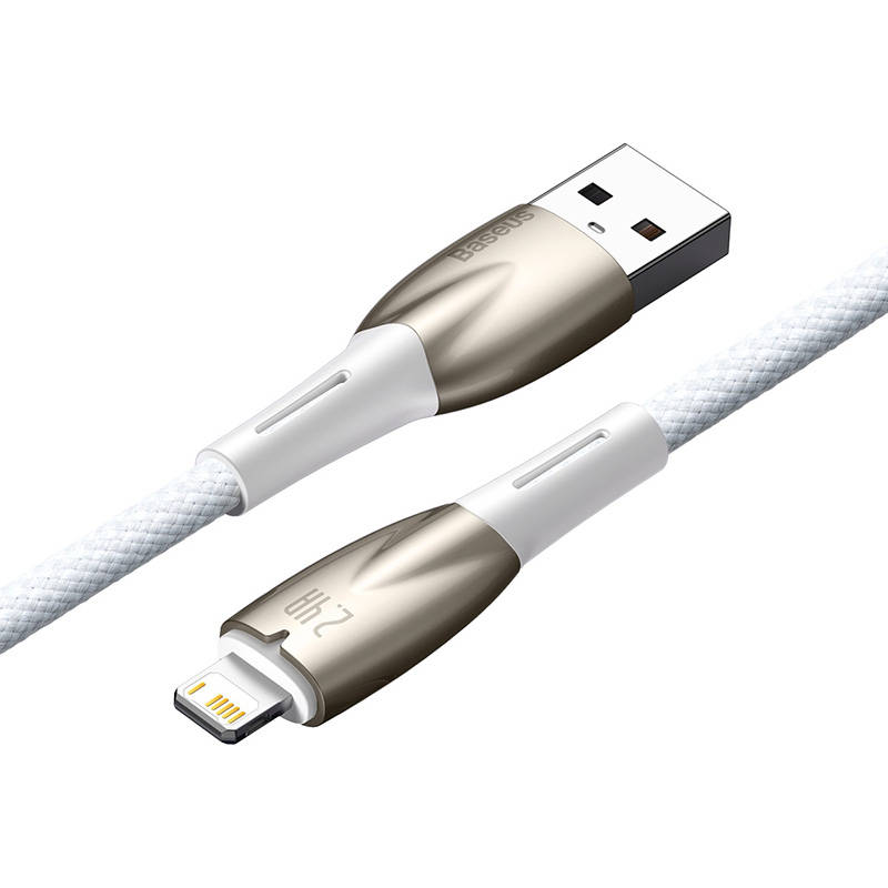 USB kabel za Lightning Baseus Glimmer Series, 2.4A, 1m (bijeli)