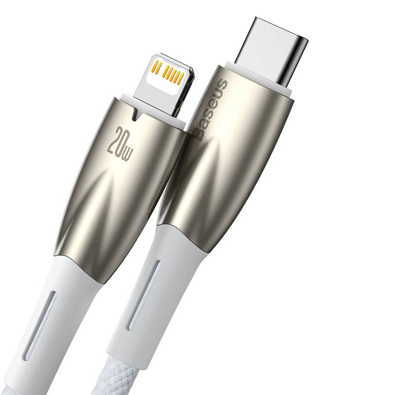 USB-C kabel za Lightning Baseus Glimmer Series, 20W, 1m (bijeli)