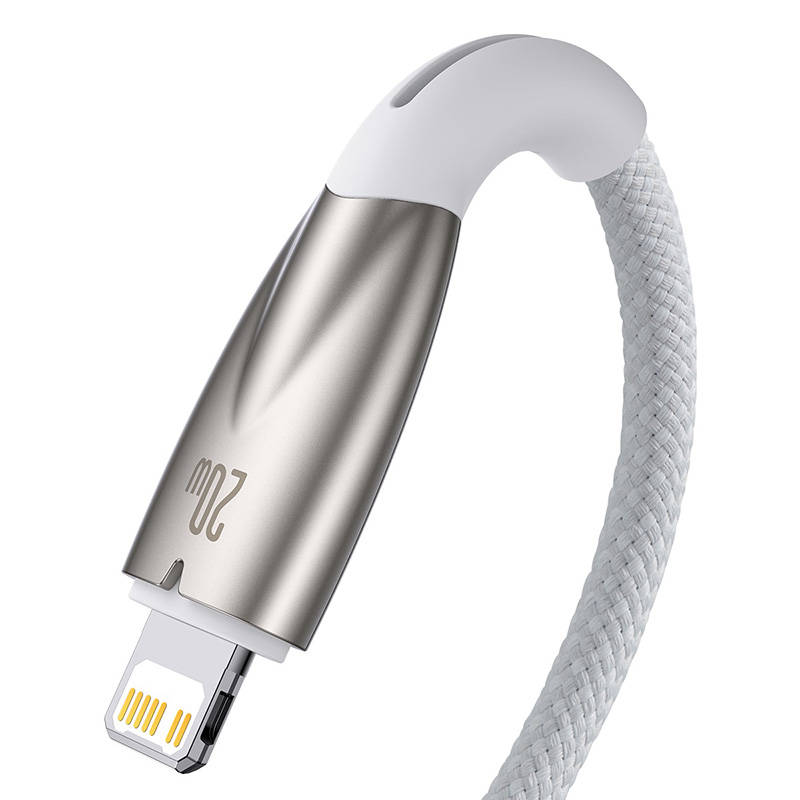 USB-C kabel za Lightning Baseus Glimmer Series, 20W, 1m (bijeli)