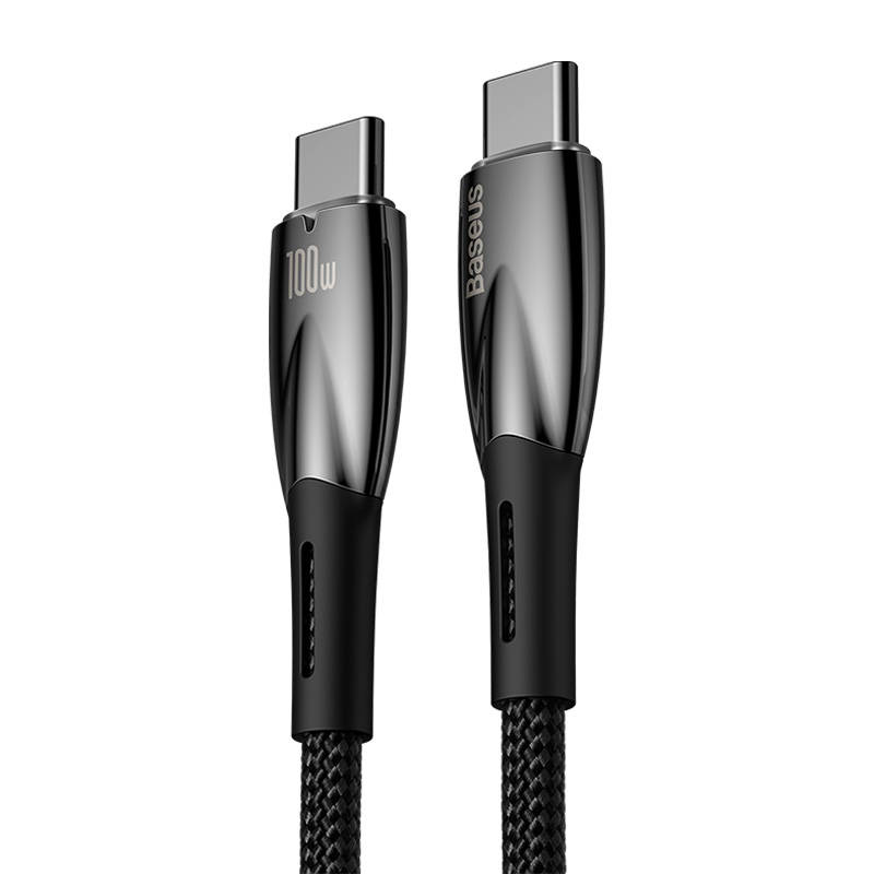 USB-C kabel za USB-C Baseus Glimmer Series, 100 W, 2 m (crni)