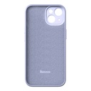 Baseus Liquid Silica Gel Case za iPhone 14 (lavanda)+ kaljeno staklo + set za čišćenje