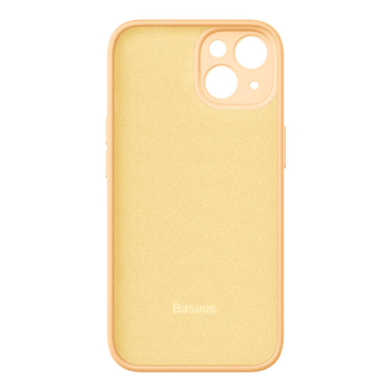 Baseus Liquid Silica Gel Case za iPhone 14 (sunglow)+ kaljeno staklo + set za čišćenje